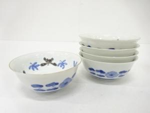 染付　蘭　向付　5客揃